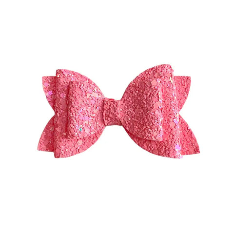 Taffy Pink Glitter Bow