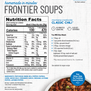 Frontier Montana Creekside Classic Chili Mix