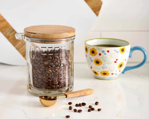 Mud Pie Coffee Glass Canister Set