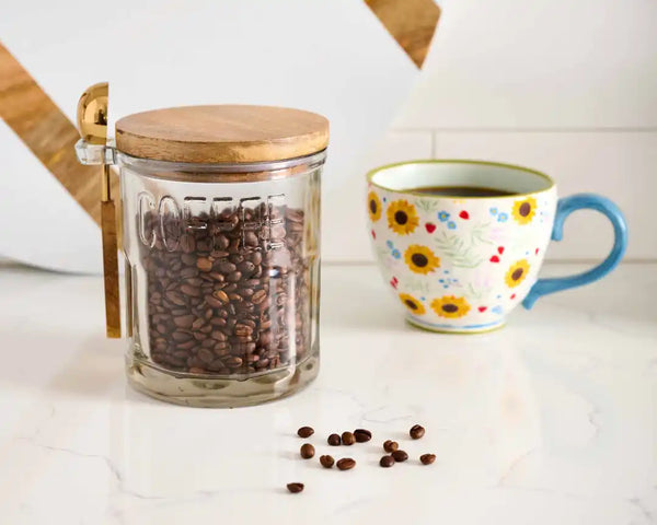Mud Pie Coffee Glass Canister Set