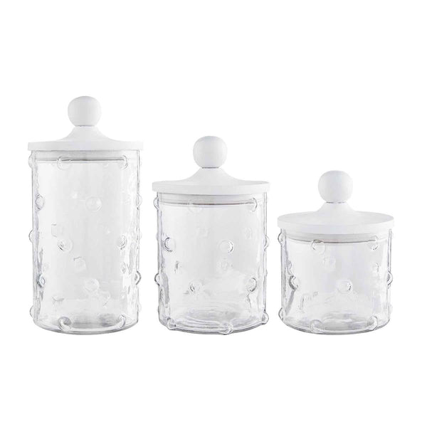 Mud Pie Hobnail Glass Canisters