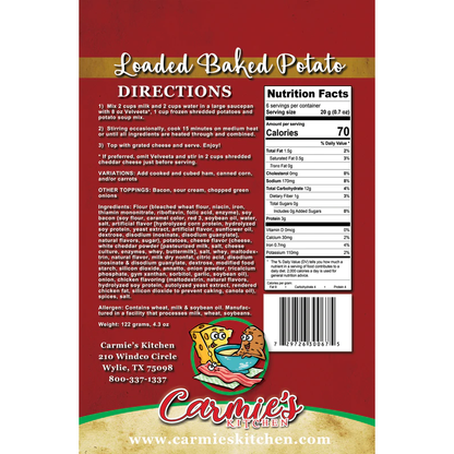 Carmie's Loaded Baked Potato Soup Mix