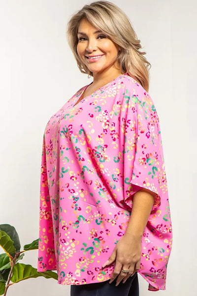 Pink & Green Holly Leopard Mix Tunic