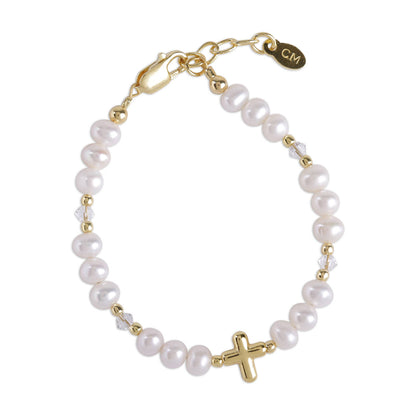 Eve - Gold Plated Cross Baptism Bracelet