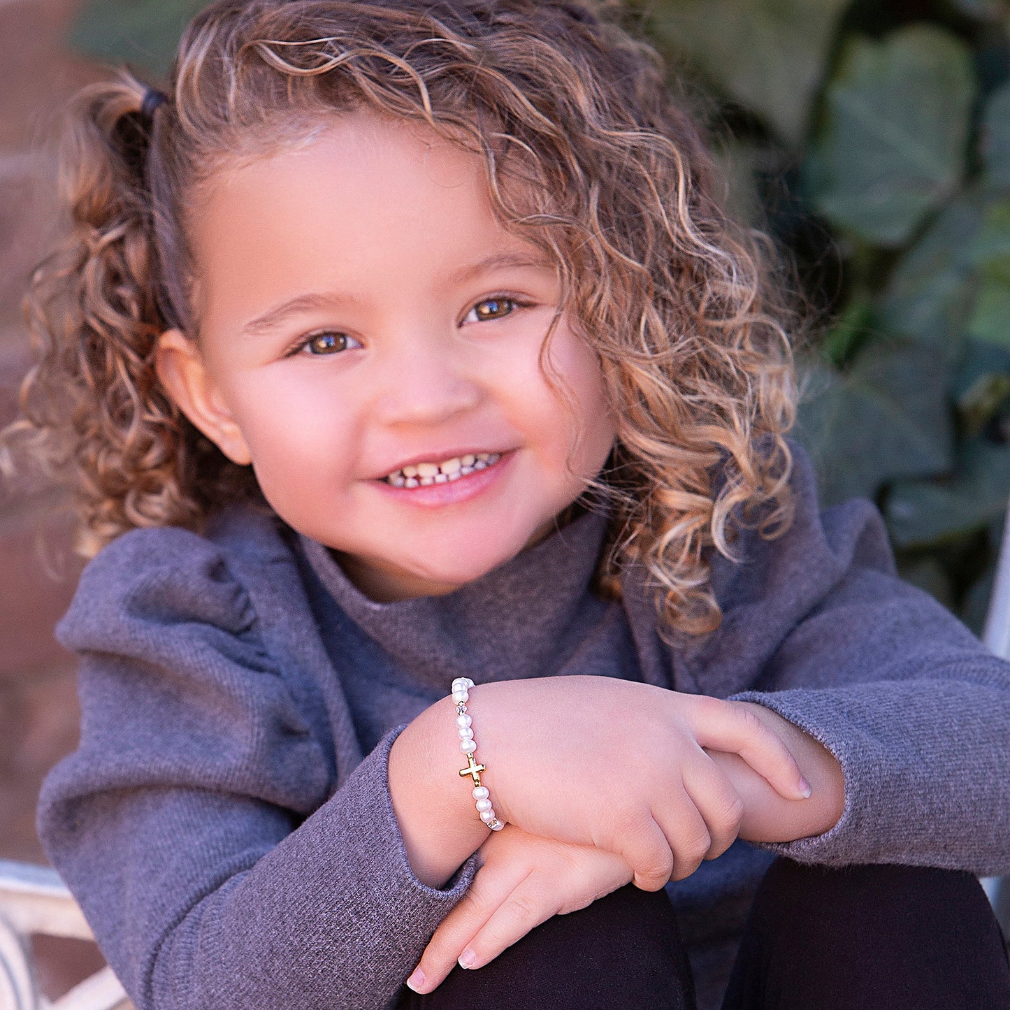 Eve - Gold Plated Cross Baptism Bracelet