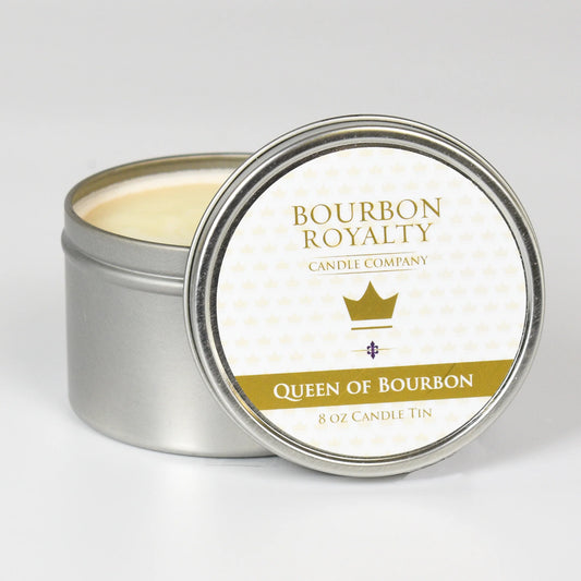 Bourbon Royalty 8 oz. Candle Travel Tin