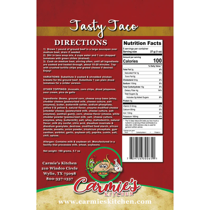 Carmie's Tasty Taco Soup Mix