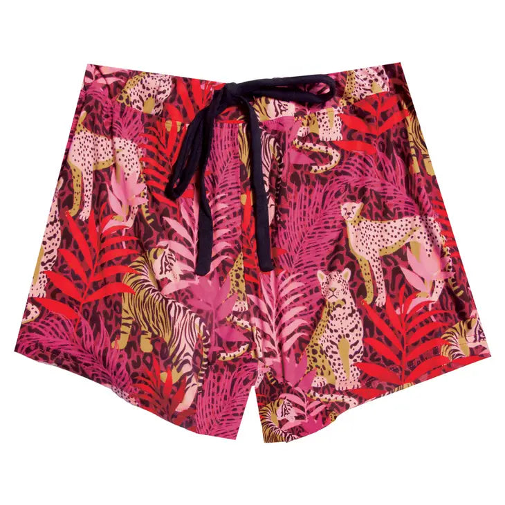Jungle Leopard Pajama Shorts