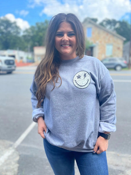 Wavy Panther & Smiley Sweatshirt