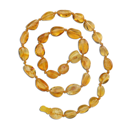 Amber Teething Necklace - Lemon Polished