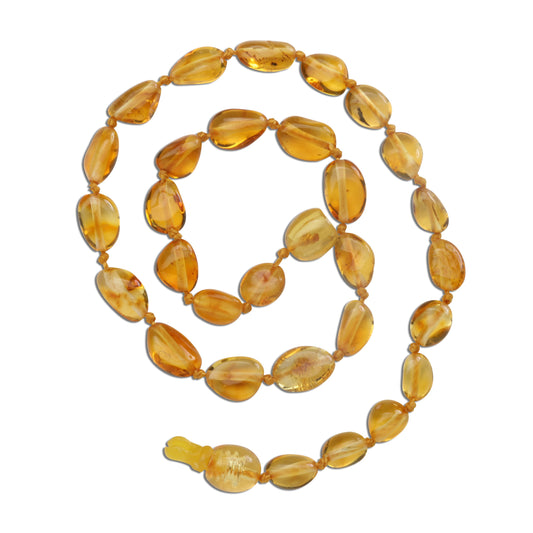 Amber Teething Necklace - Lemon Polished