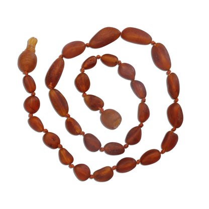 Amber Teething Necklace - Light Cherry Unpolished Raw