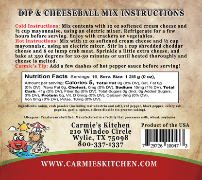 Coastal Crab Dip Mix