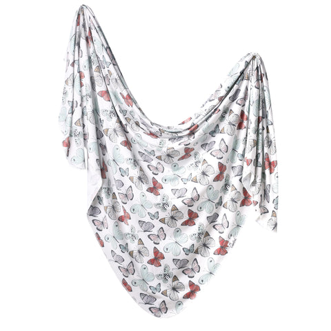 Copper Pearl Dot Single Knit Swaddle