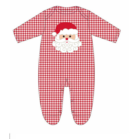 Kid's Santa Gingham Jammie Onesie