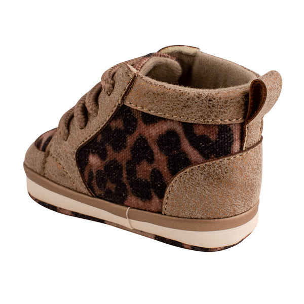 Waddle Leopard Print Kassidy Soft Sole High-Top Sneakers