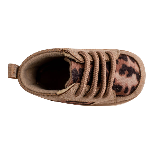 Waddle Leopard Print Kassidy Soft Sole High-Top Sneakers