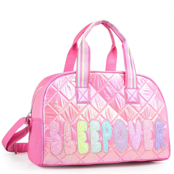 Flamingo Sleepover Puffer Large Duffle Bag