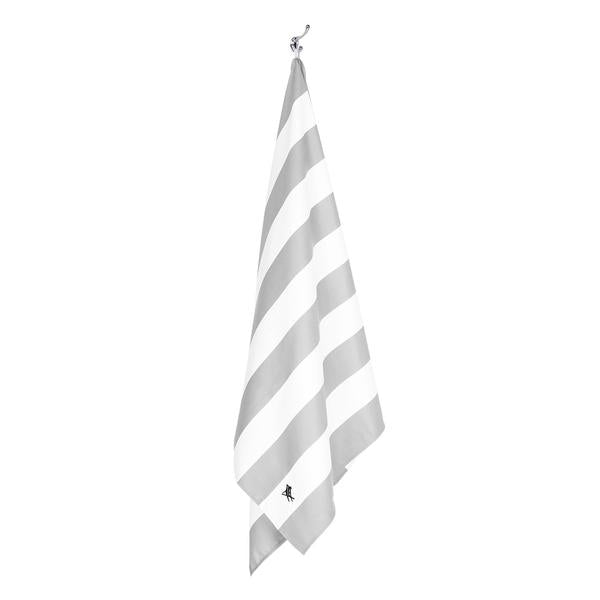 Large Striped Quick Dry Towels - Goa Grey