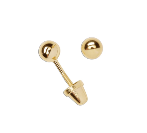 14K Gold-Plated Ball Stud Earrings