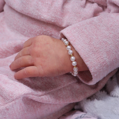 Brynn - 14K Gold Plated Pearl Bracelet