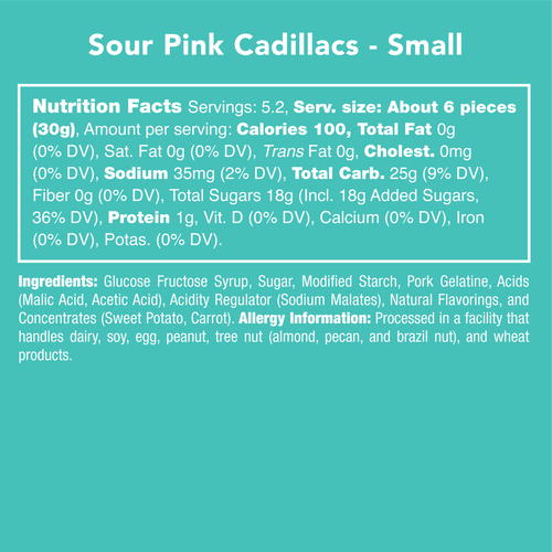 Sour Pink Cadillacs Candy