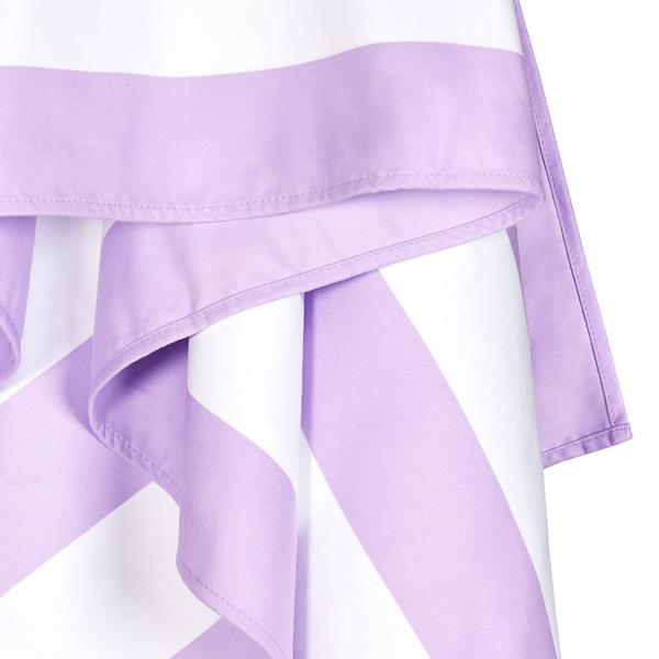 Extra Large Striped Quick Dry Towels - Lombok Lilac