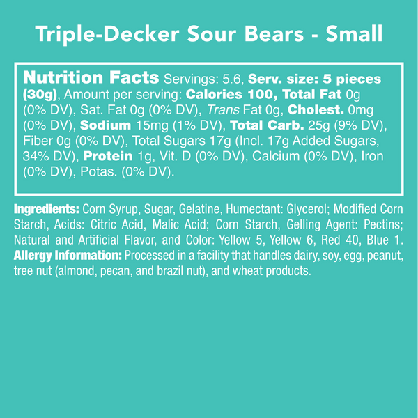 Triple-Decker Sour Bears Candy