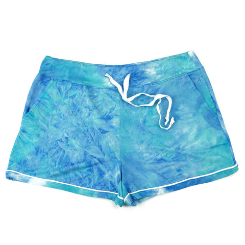 Hello Mello Aqua Dyes the Limit Lounge Shorts