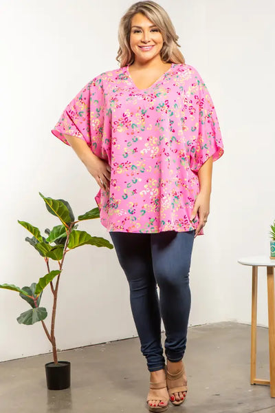 Pink & Green Holly Leopard Mix Tunic