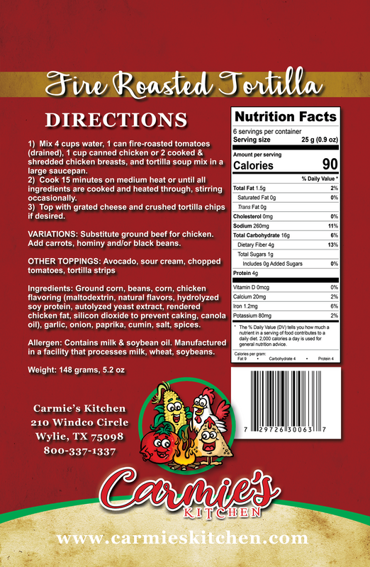 Carmie's Chicken Tortilla Soup Mix