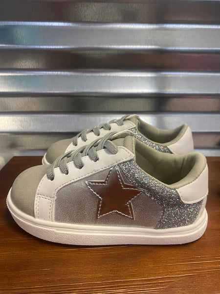 Little Girls Silver Lil Jakee Sneakers