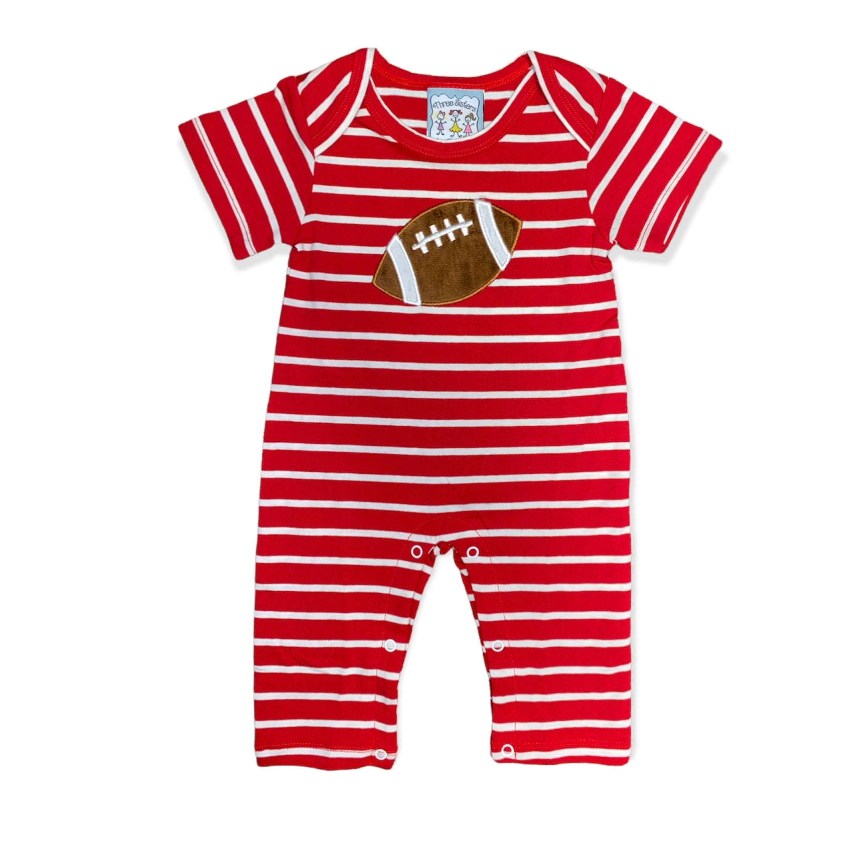 Red Football Boys Romper
