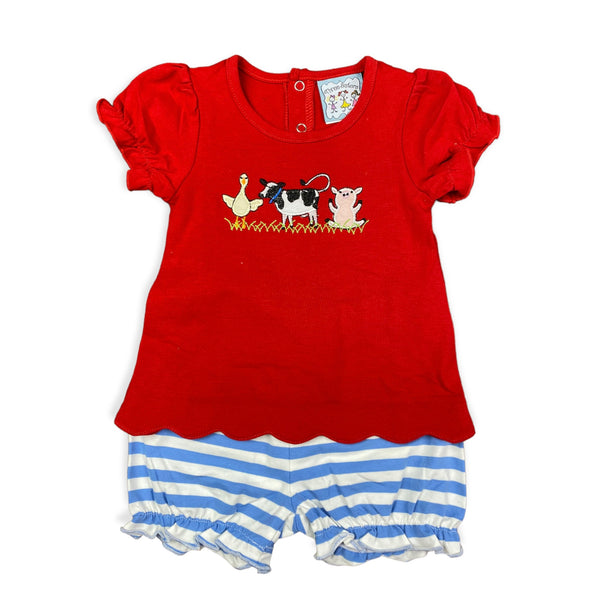 Farm Animals Girls Bloomer Set
