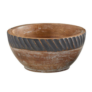 Large Carved Wooden Bowl