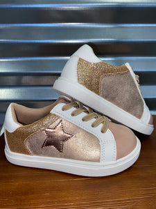 Rose gold sneakers girls sales