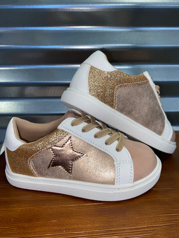 Little Girls Rose Gold Lil Jakee Sneakers