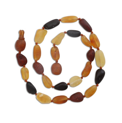 Amber Teething Necklace - Multi Unpolished Raw