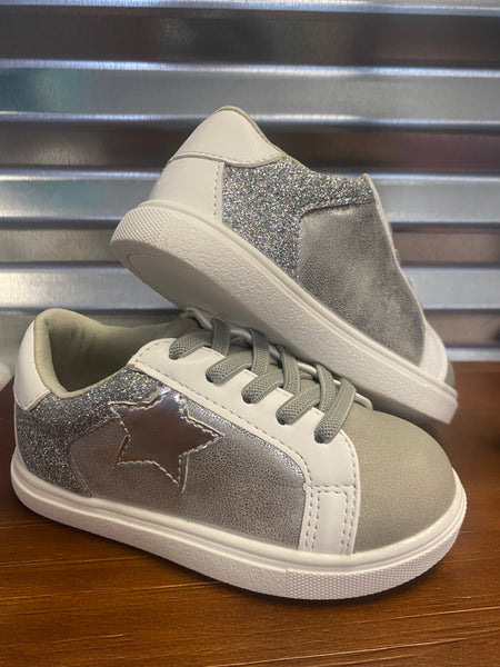 Little Girls Silver Lil Jakee Sneakers