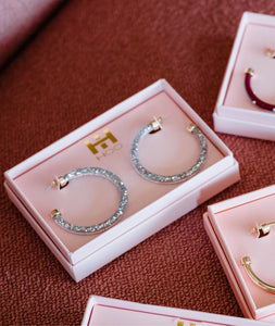 Silver Glitter Hoo Hoops