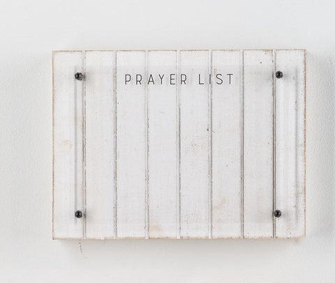 Prayer List Plaque with Acrylic