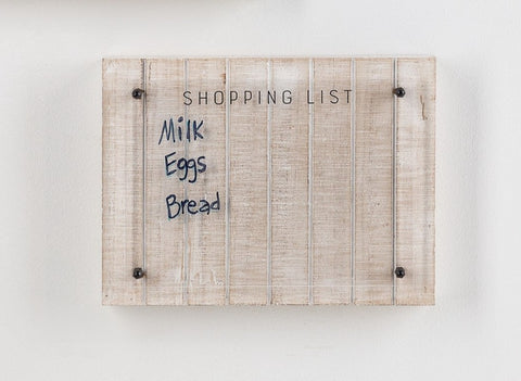 Shopping List Plaque with Acrylic
