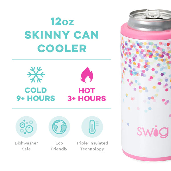 Swig Confetti 12 oz Skinny Can Cooler