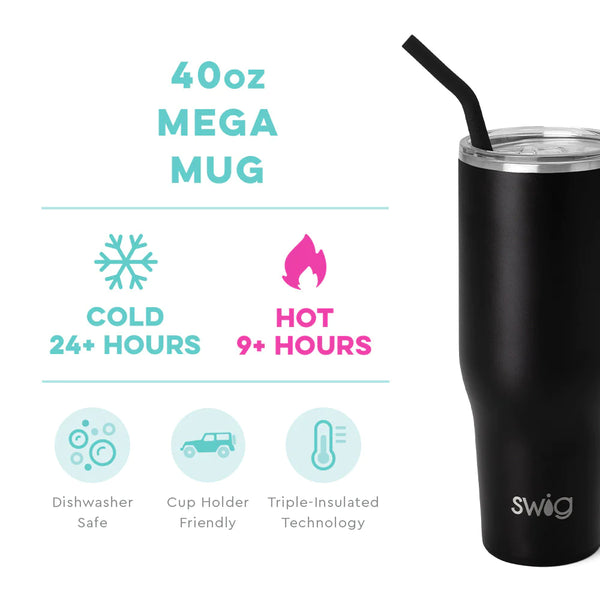 Swig Black 40 oz Mega Mug