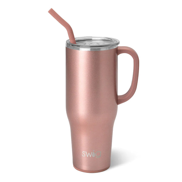 Swig Shimmer Rose Gold 40 oz Mega Mug