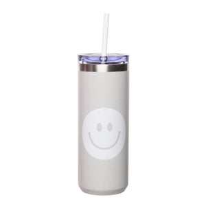Smiley Tumbler with Straw