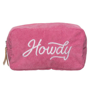 Howdy Corduroy Cosmetic Bag